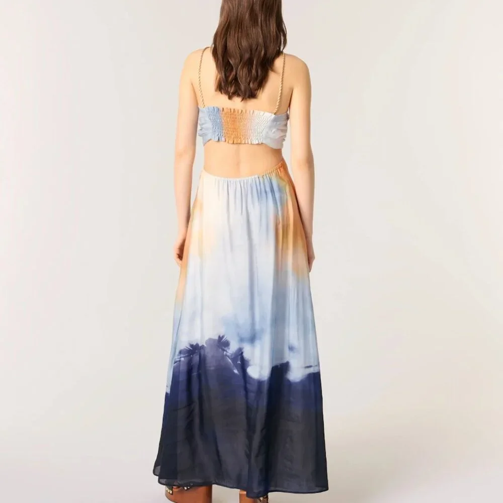 Maje NWT Tie-dye maxi dress Size M / 38 - Picture 3 of 7